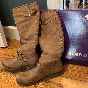 GUC Steve Madden Girls Tall Riding Boots, Size 8